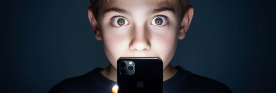 Adolescente con los ojos absorto en la pantalla de un smartphone