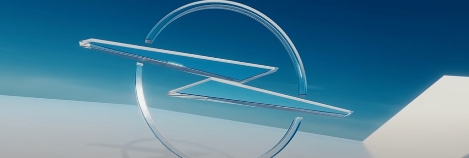 Animación de crystal del nuevo logo de Opel 2023