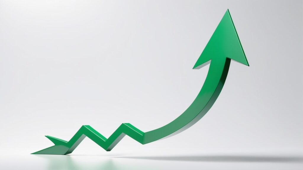 flecha que representa incremento de ventas