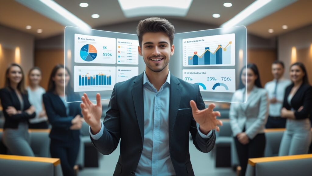 Presentación de resultados de marketing