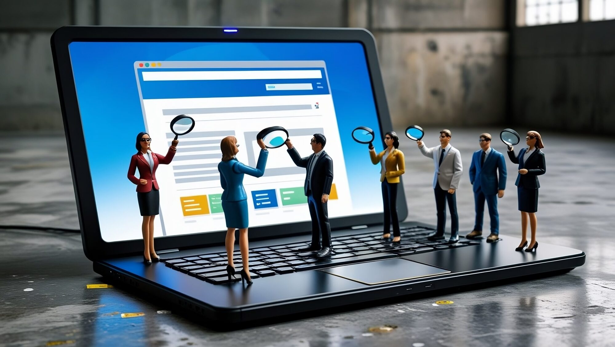 Gente buscando en internet sobre una laptop 1jpeg