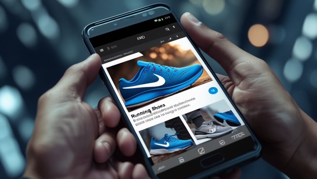 Publicidad digital de tenis de running