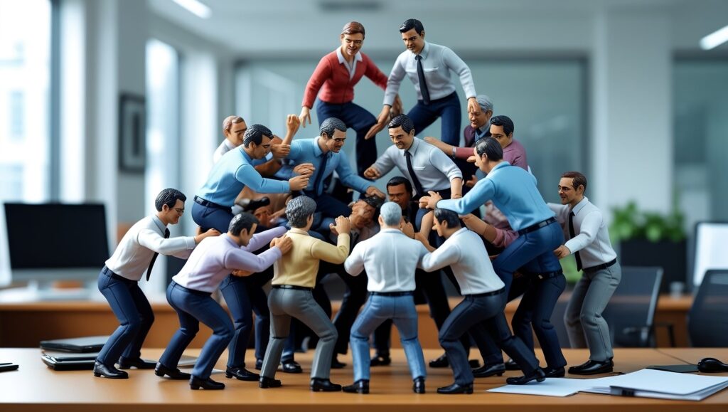 empleados de dos empresas estrechando manos