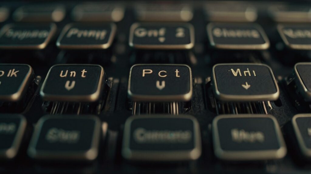 Acercamiento a las teclas de una maquina de escribir vintage