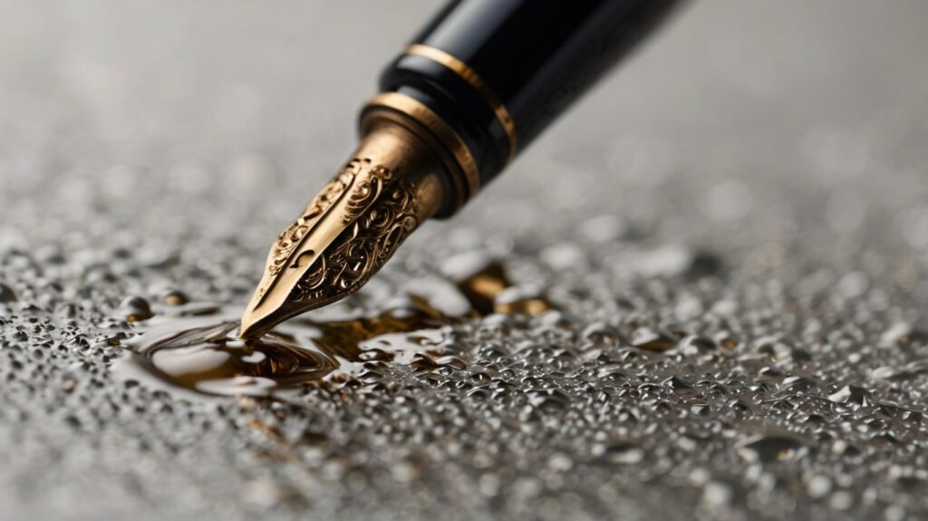 Acercamiento a punta de pluma fuente