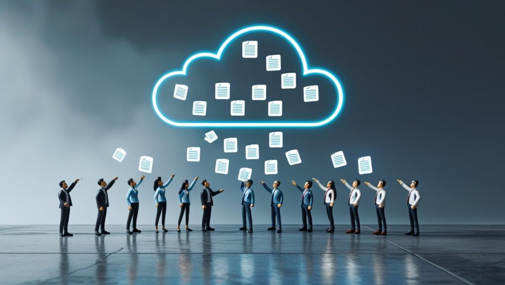 Usuarios recibiendo un lead magnet desde la nube