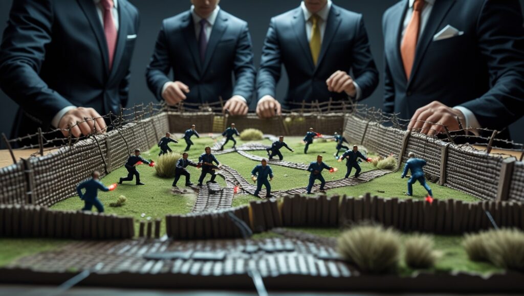 ejecutivos planeando campañas y estrategias de negocios