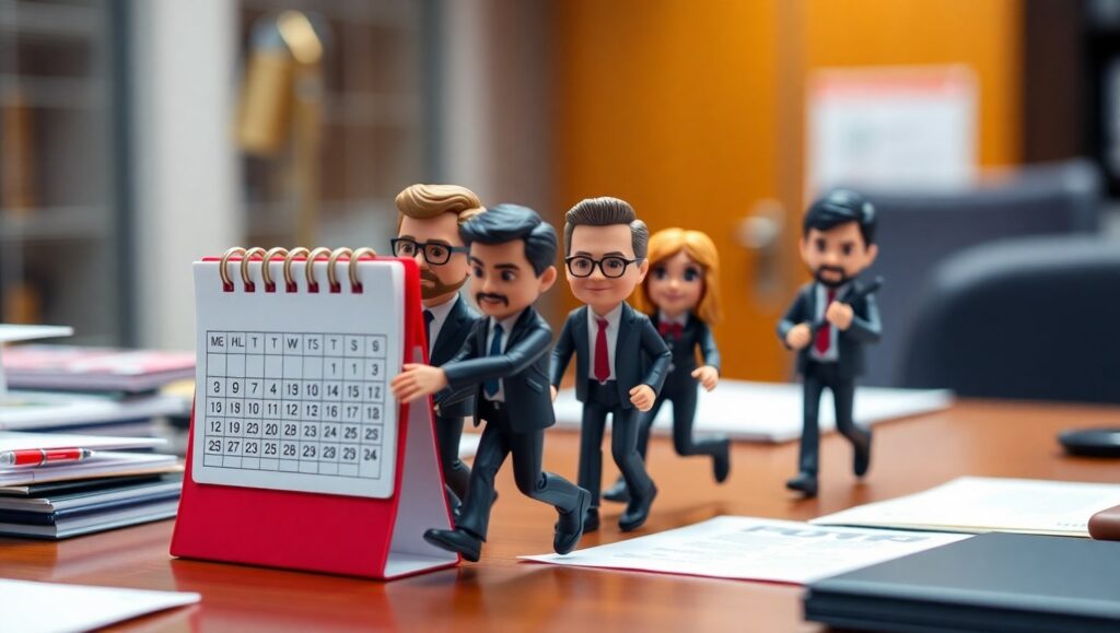 Equipo de marketing listos para la estrategia de marketing estacional