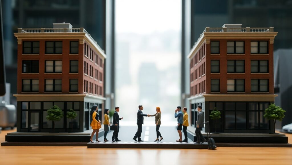 equipos de marketing de empresas B2B estrechando alianzas