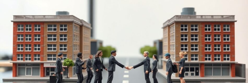 equipos de ventas de empresas B2B estrechando alianzas