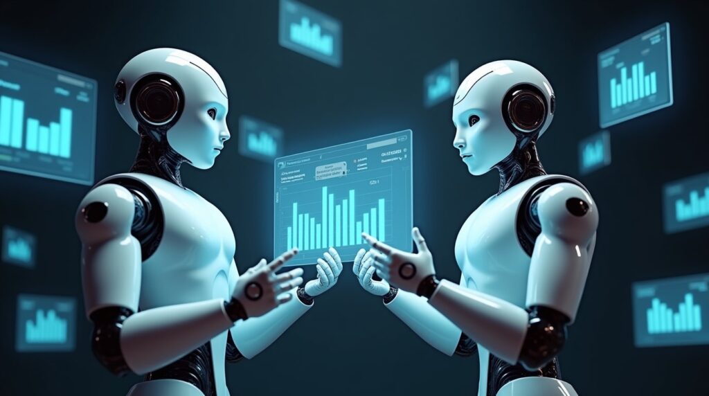 Inteligencias artificiales revisando datos