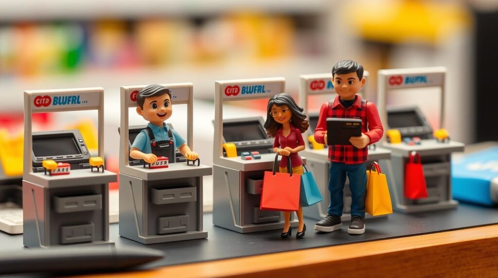 Compradora y cajas de cobro