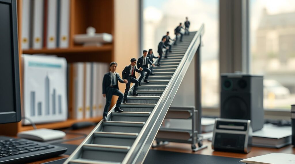 Empresarios y emprendedores subiendo y escalando con growth marketing