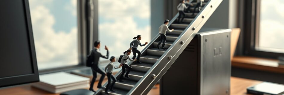 Empresarios y emprendedores subiendo y escalando con growth marketing