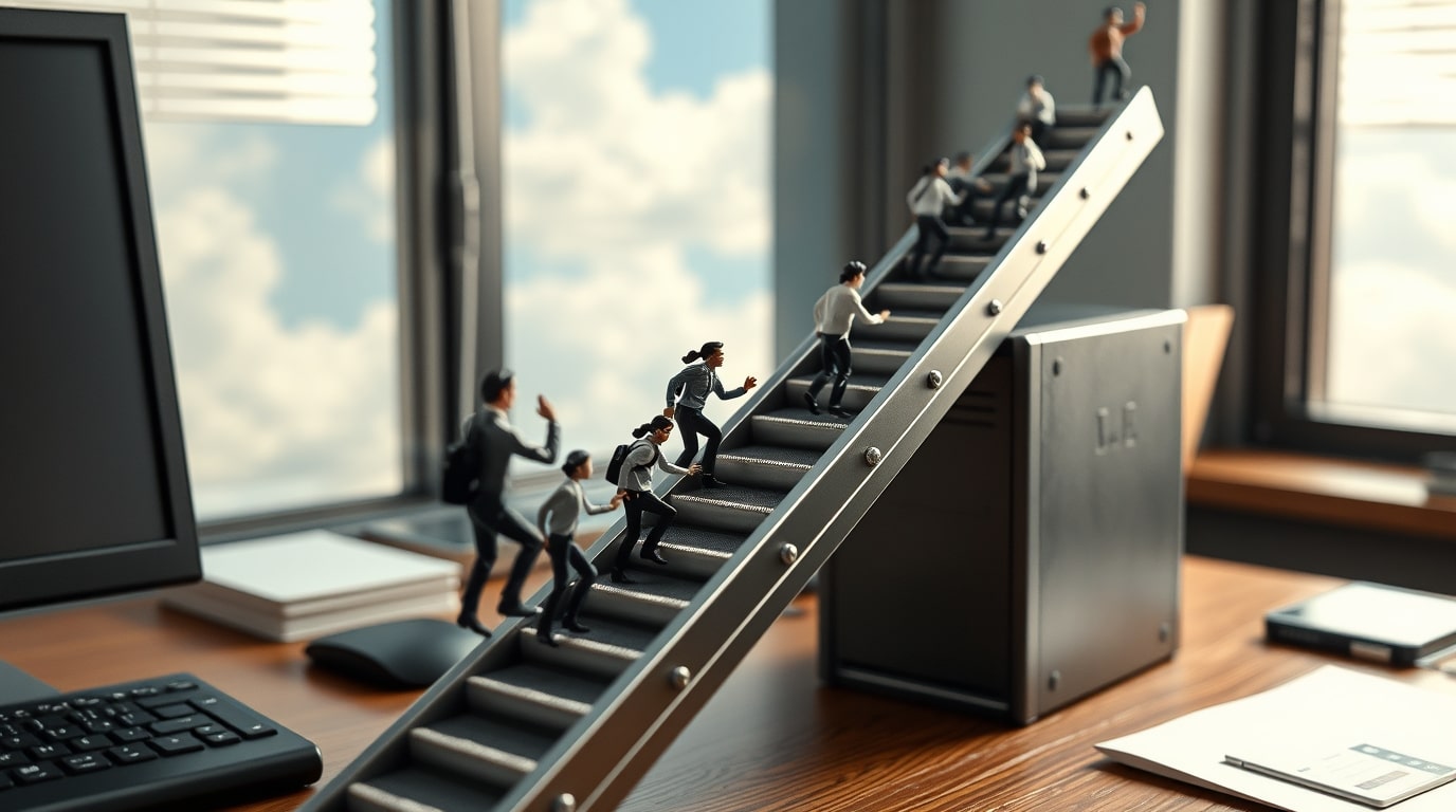 Empresarios y emprendedores subiendo y escalando con growth marketing