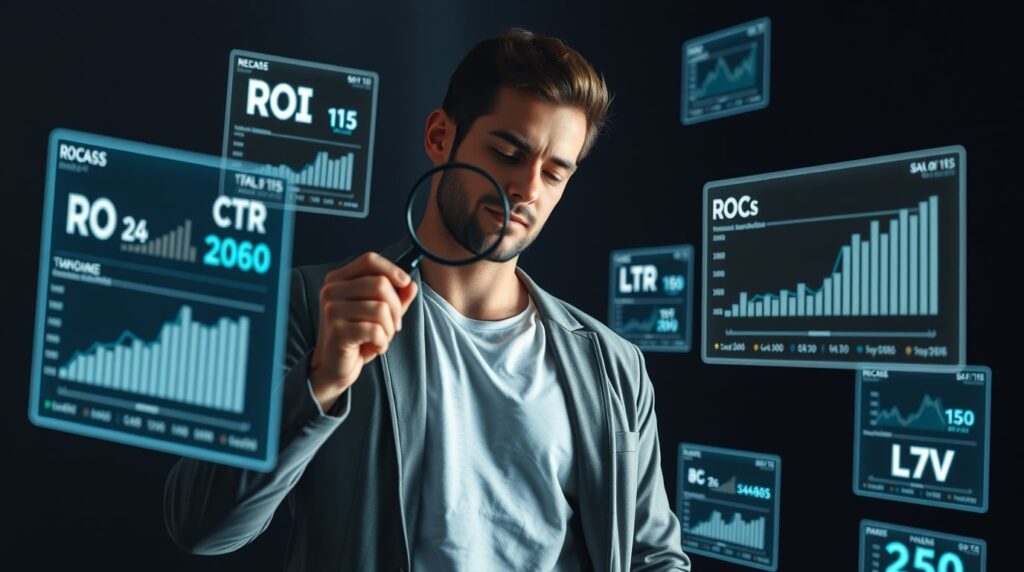 Trafficker digital analizando KPIs