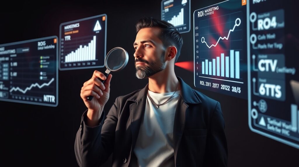 Trafficker Digital en medio del análisis de datos y métricas