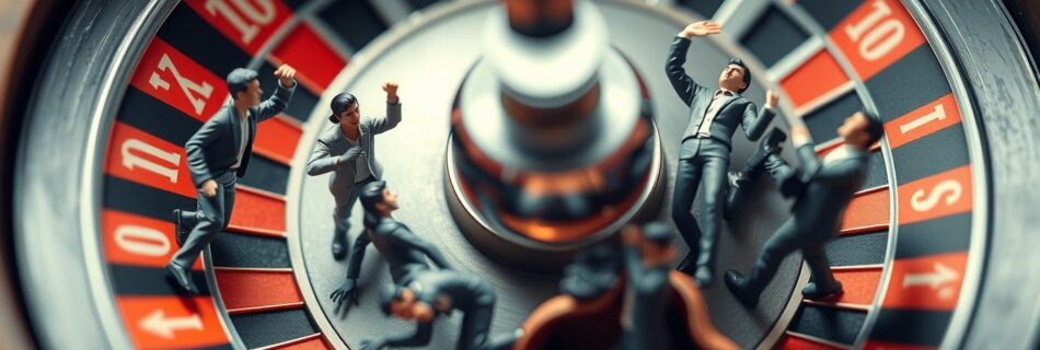 Clientes girando dentro de una ruleta representando el flywheel marketing