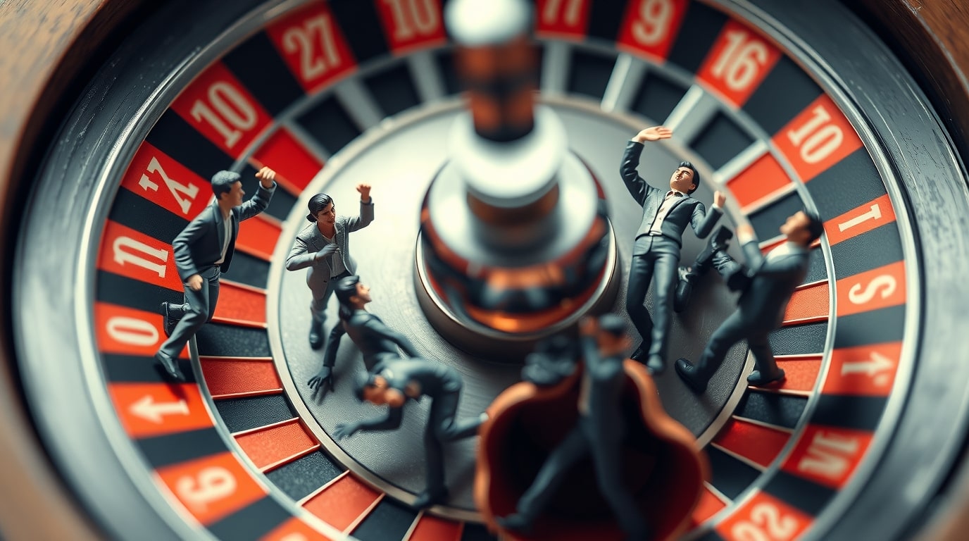 Clientes girando dentro de una ruleta representando el flywheel marketing