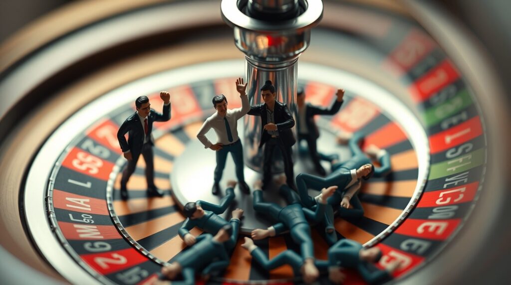 Clientes girando dentro de una ruleta representando el flywheel marketing