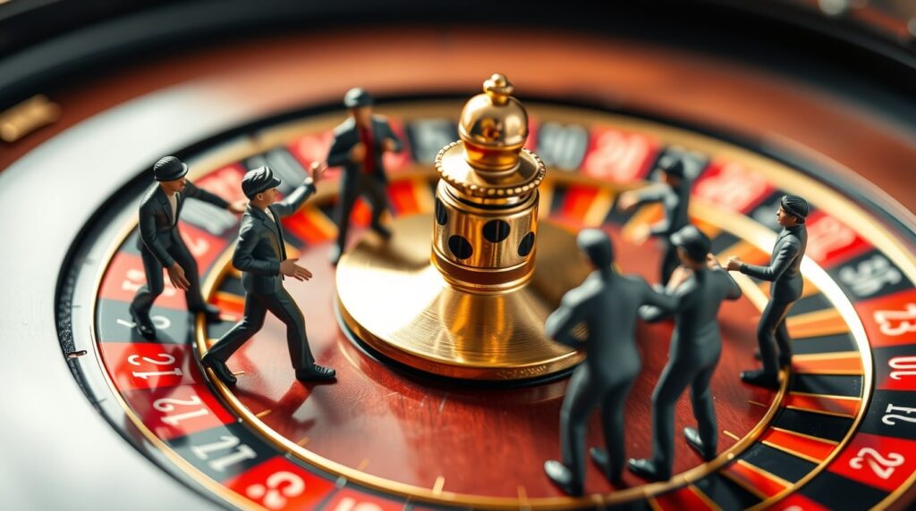 Clientes girando dentro de una ruleta representando el flywheel marketing