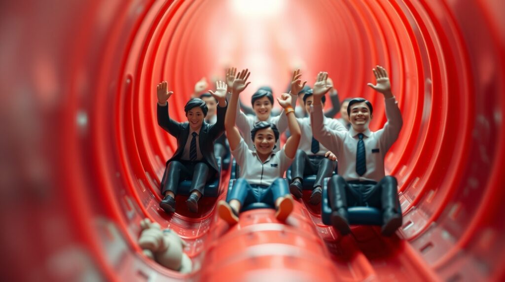 Equipo de ventas deslizando dentro de un pipeline