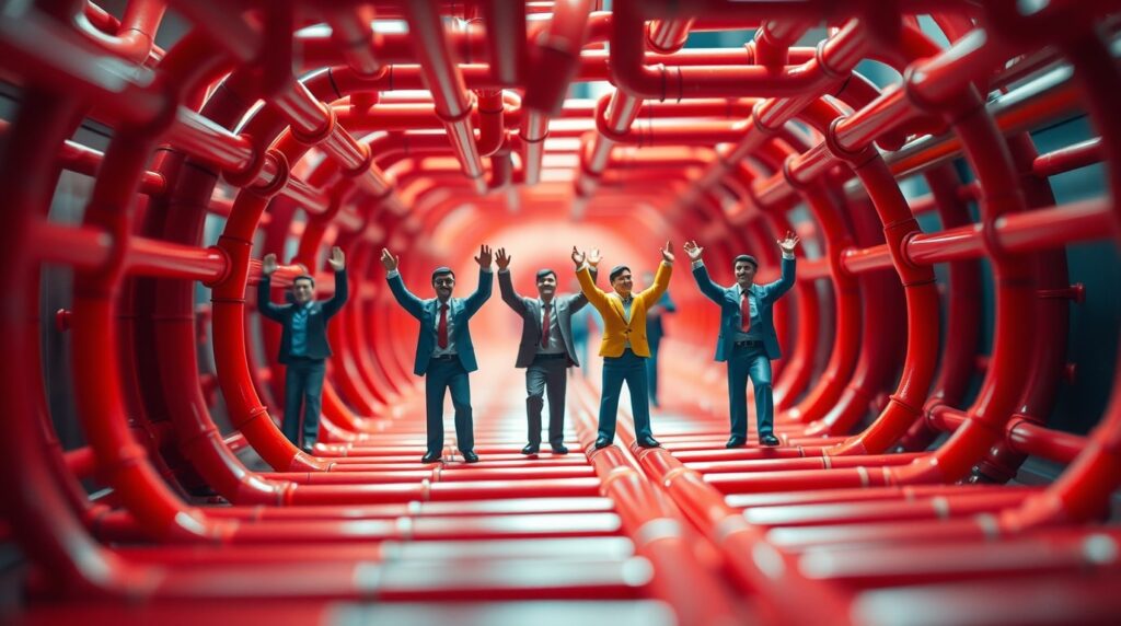 Equipo de ventas revisando su sistema de pipelines de ventas 3