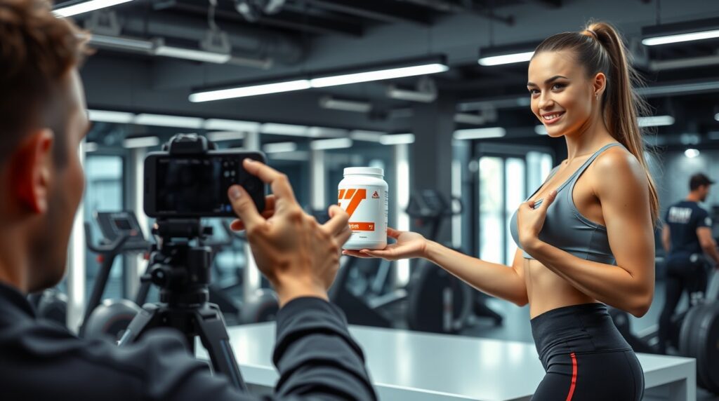 Influencer recomendando productos a su audiencia