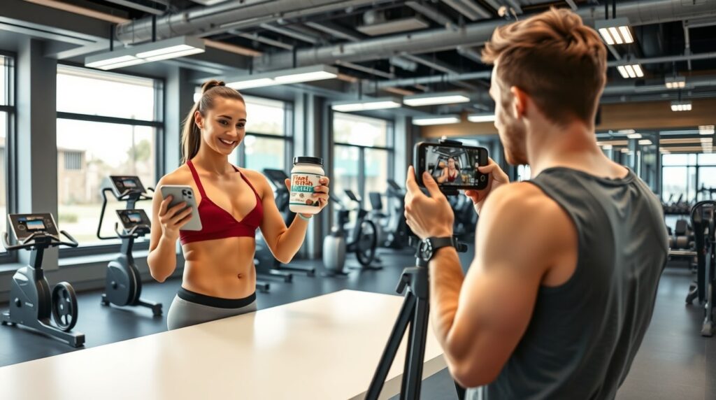 Influencer recomendando productos a su audiencia
