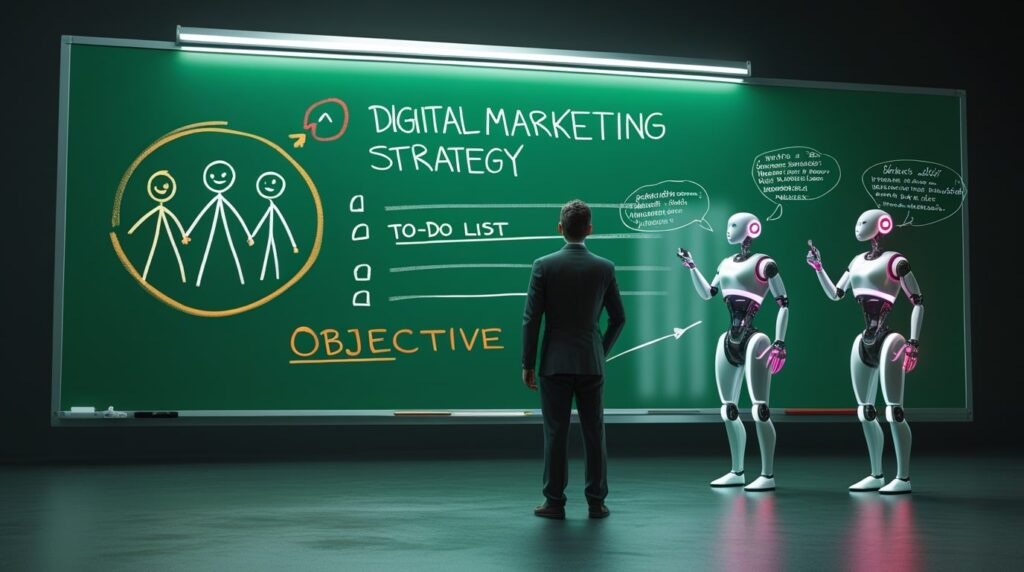 Equipo de Vibe Marketing creando estrategias