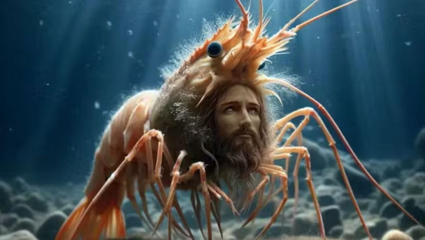 brainrot & ai slop shrimp jesus