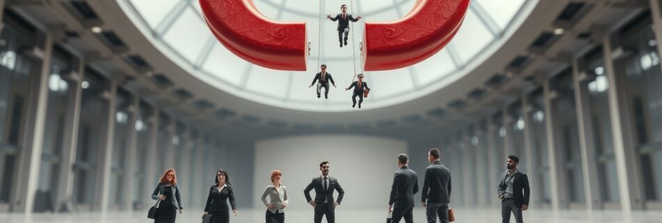 Magneto suspendido por el aire atrayendo leads inbound marketing