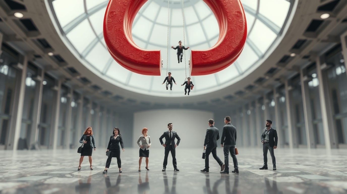 Magneto suspendido por el aire atrayendo leads inbound marketing