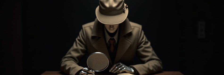 Androide buscador de AI busca en un documento información