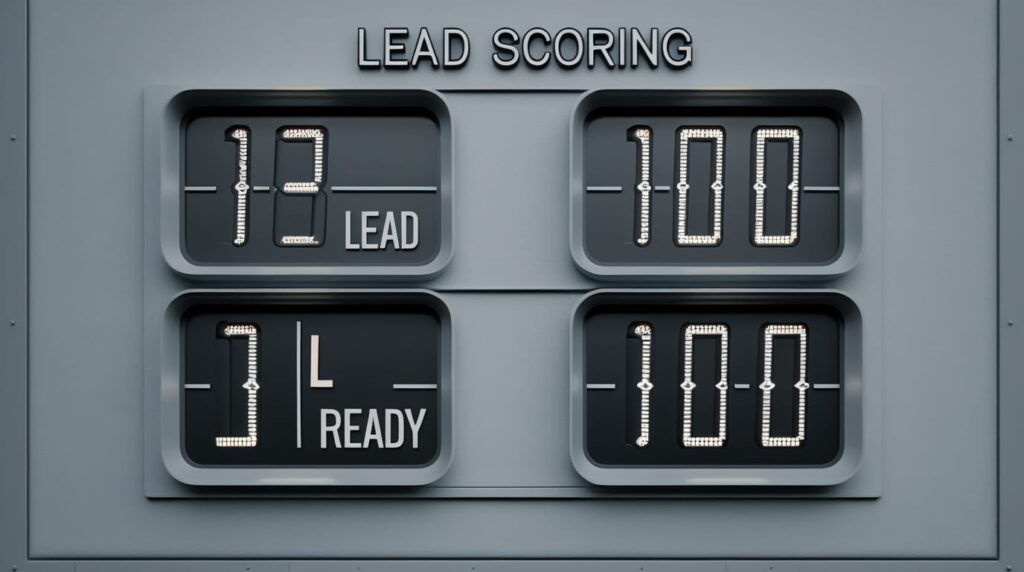 Marcador de leads indicando el Lead Scoring