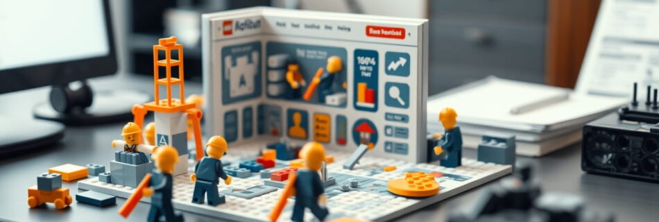 Técnicos construyendo un sitio web desde la arquitectura del sitio