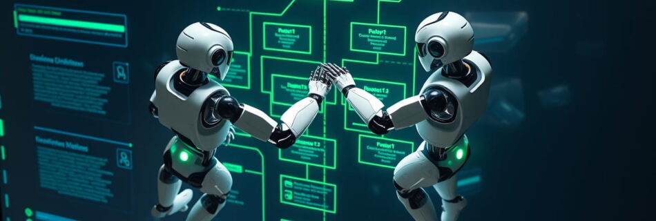 Inteligencia artificial revisando el AEO Answer Engine Optimization