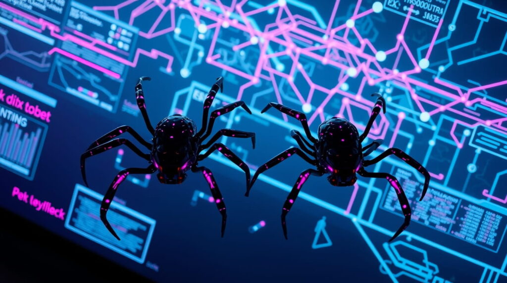 spiders de indexando navegando la web para indexar páginas