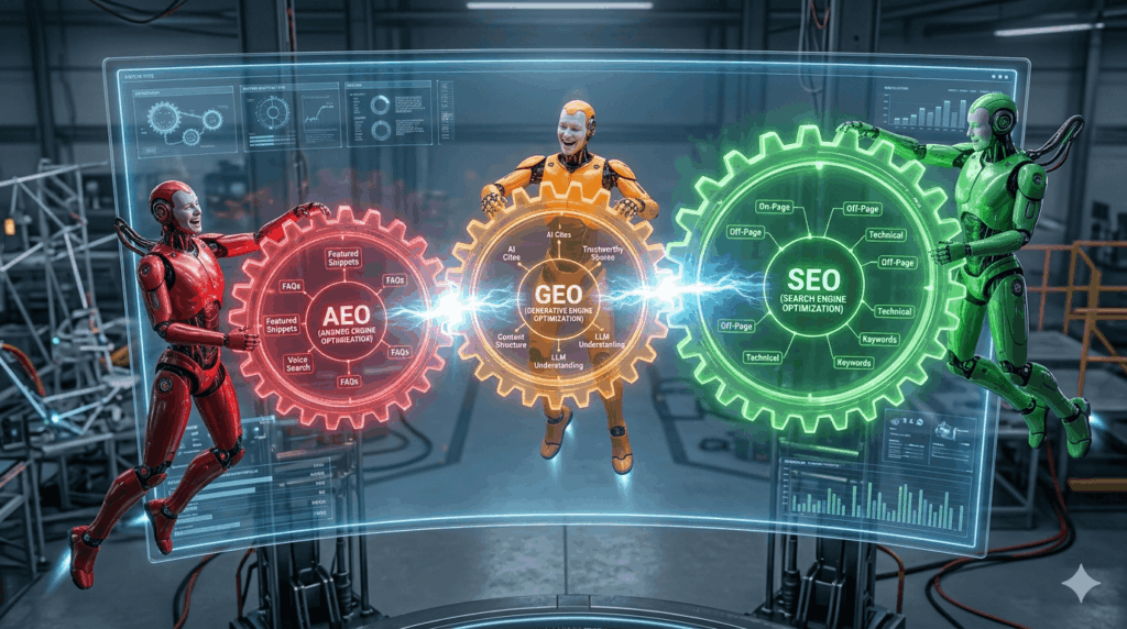 Evaluando las diferencias de AEO vs GEO