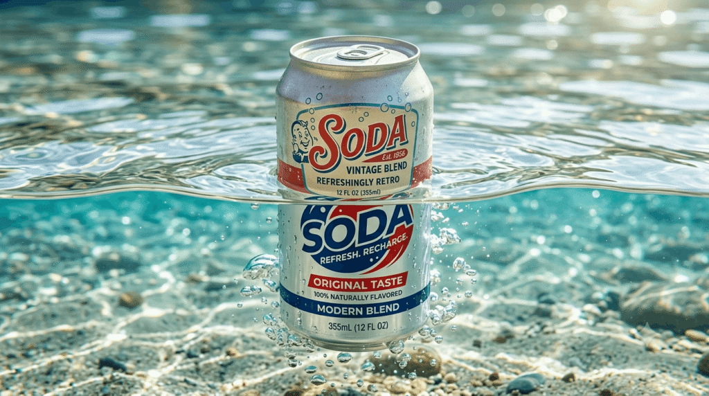 Rebranding de una marca de soda en lata