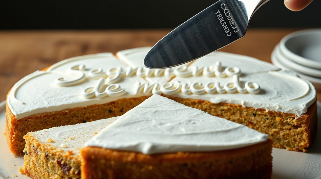 Pastel como ejemplo de la segmentación de mercado
