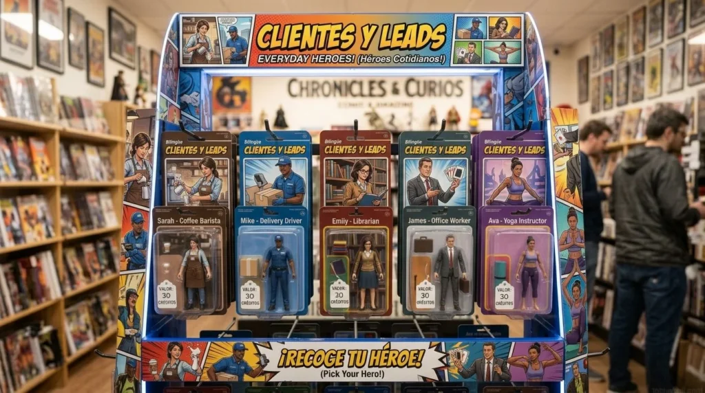 clientes y leads listos para ser adquiridos en un exhibidor