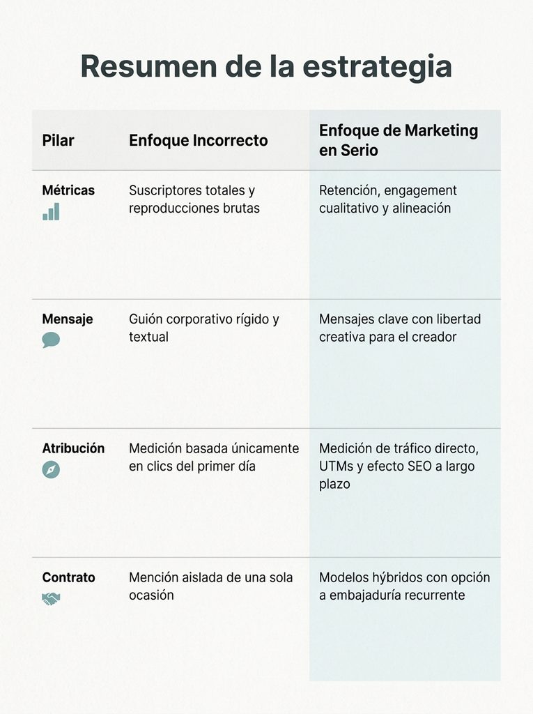 Métricas de negocio de colaboraciones en YouTube