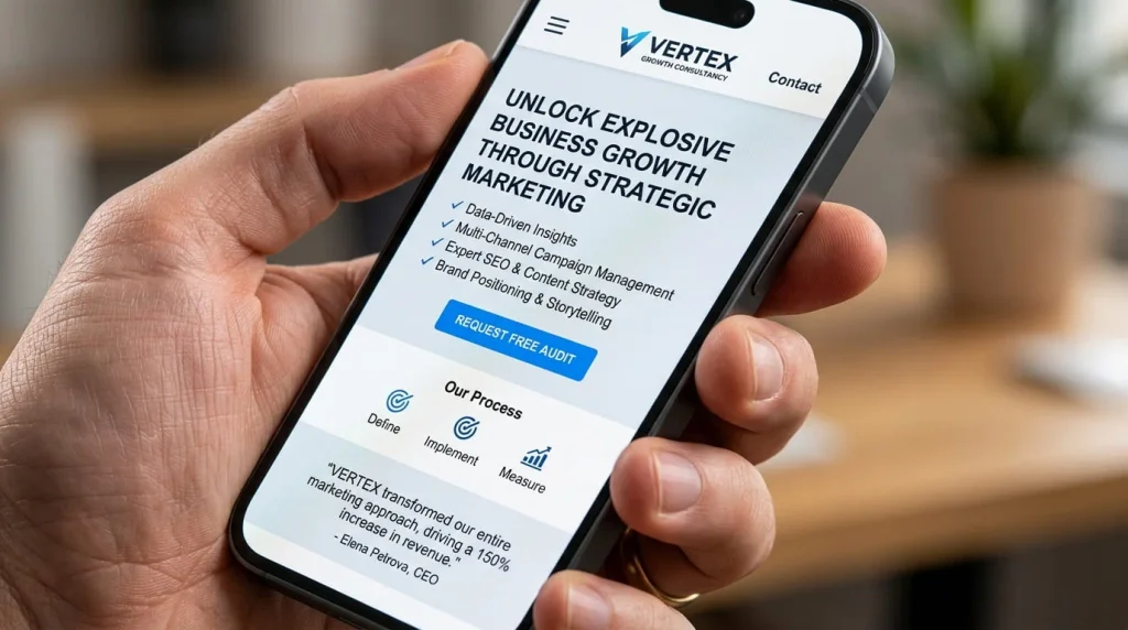 Landing page diseñada en Mobile-First